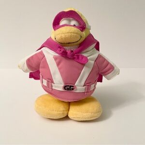 Disney Club Penguin Gamma Gal Superhero Plush Pink 6.5" Jakks Pacific